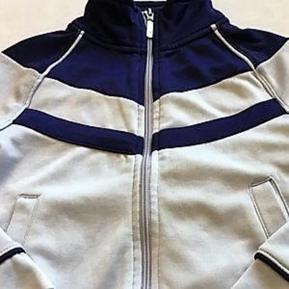 Danskin Now Kids Unisex Colorblock Track Jacket | Blue & Gray | Size 6/6X